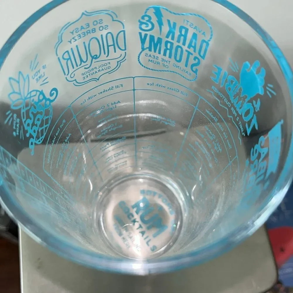Vintage Mixed Drink Rum Cocktail Recipe 16oz. Pint Glass Tumbler Barware retro